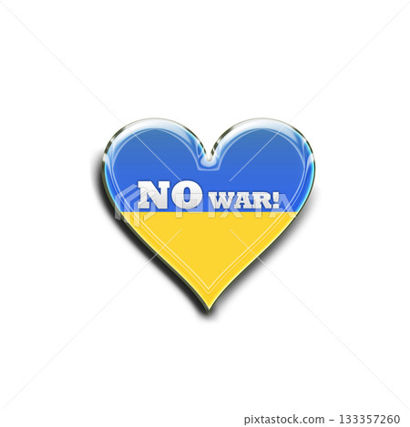 Anti-war symbol, heart mark 133357260