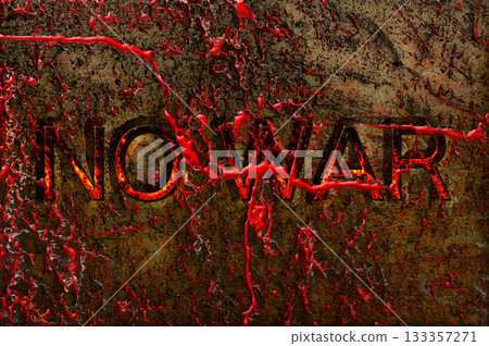 Anti-war image, NO WAR, bloody anti-war wall 133357271