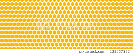 Seamless honeycomb pattern texture. Golden honey beehive mosaic shape wallpaper. Yellow repeated hexagon grid background. Orange repeating geometric hexagonal structure. Vector backdrop Seamless honeycomb pattern texture. Golden honey beehive mosaic shape wallpaper. Yellow repeated hexagon grid background. Orange repeating geometric hexagonal structure. Vector backdrop 133357552