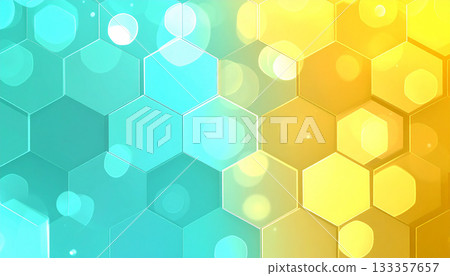 Blue and yellow hexagon texture background Blue and yellow hexagon texture background 133357657