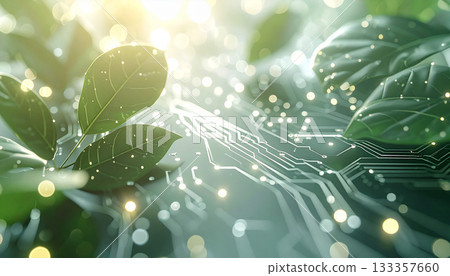 Image of harmony between nature and technology 133357660