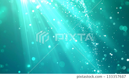 A space filled with blue light and particles 133357687