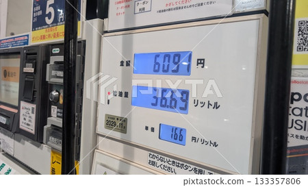 瓦斯表顯示數值的特寫 133357806