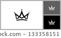 Sharp Abstract Crown Icon for Modern Royal Brand 133358151