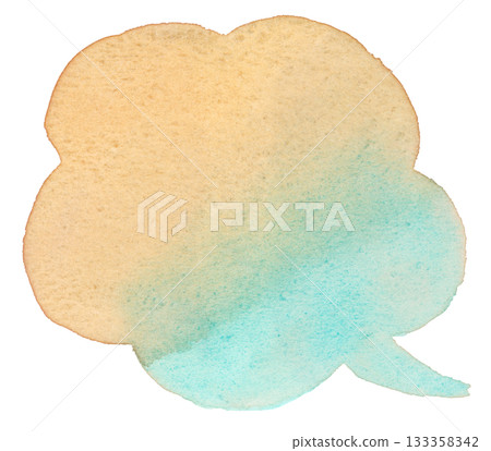 Hand-drawn speech bubble (transparent watercolor) 133358342