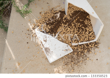 Broken flowerpot Broken flowerpot 133358523