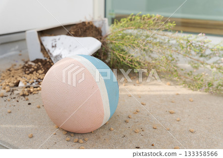 Broken flower pots and bowls Broken flower pots and bowls 133358566