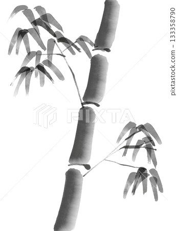 竹墨畫插圖 133358790