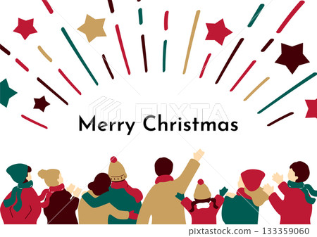 A large crowd of people celebrating Christmas A large crowd of people celebrating Christmas 133359060