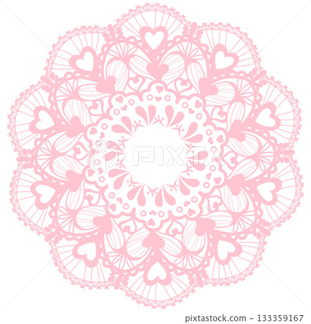 Light pink lace with heart patterns Light pink lace with heart patterns 133359167