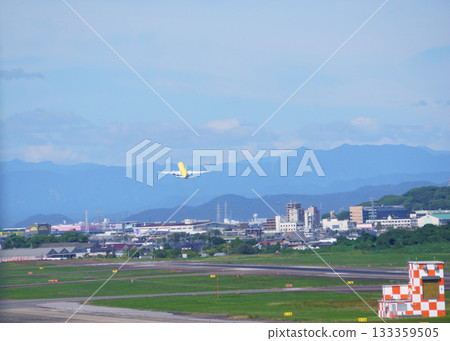airplane taking off airplane taking off 133359505
