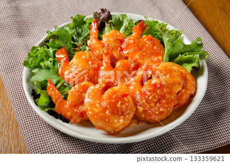 Boiled chili sauce of shrimp 133359621