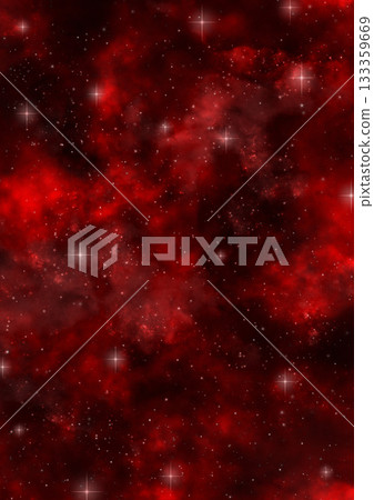 繁星點點的夜空閃爍著紅色的光芒 133359669