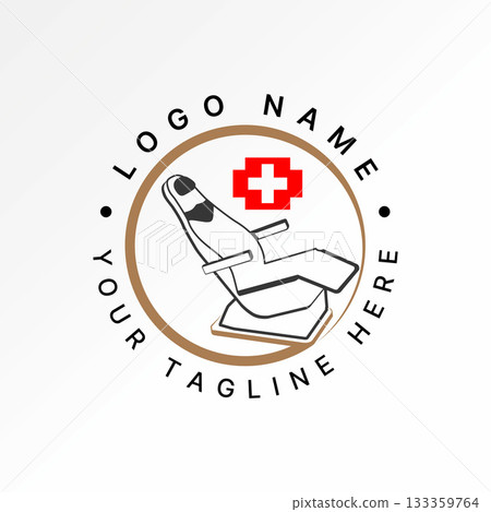 Dental patient chair and plus health care smile mouth teeth oral hospital clinic logo design graphic concept creative premium vector stock image top 133359764