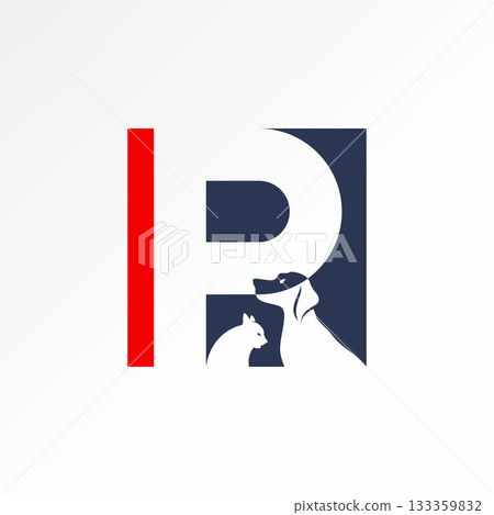 Initial P font block negative space animal dog and cat pet clinic shop puppy logo design graphic concept creative premium vector stock image top sell Initial P font block negative space animal dog and cat pet clinic shop puppy logo design graphic concept creative premium vector stock image top sell 133359832