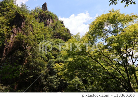 Makitani, Soja City, Okayama Prefecture - A gorgeous summer river, a nationally designated scenic spot Makitani, Soja City, Okayama Prefecture - A gorgeous summer river, a nationally designated scenic spot 133360106