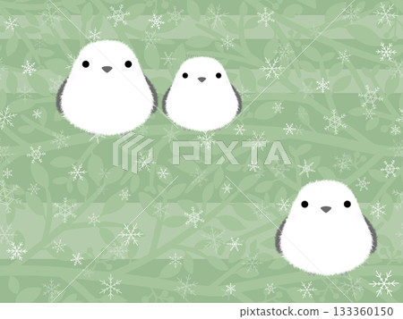 Seamless pattern of long-tailed tit B-1 Seamless pattern of long-tailed tit B-1 133360150