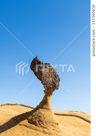 Beautiful Queen's Head of the Yehliu Geopark. Yehliu is a cape located in Wanli, New Taipei City, Taiwan. Beautiful Queen's Head of the Yehliu Geopark. Yehliu is a cape located in Wanli, New Taipei City, Taiwan. 133360656