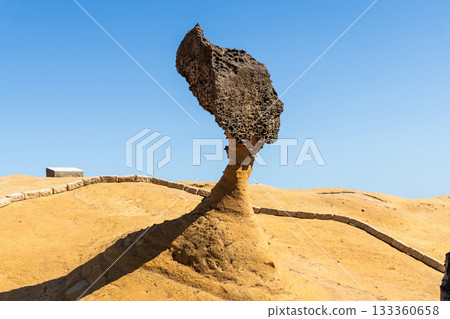 Beautiful Queen's Head of the Yehliu Geopark. Yehliu is a cape located in Wanli, New Taipei City, Taiwan. Beautiful Queen's Head of the Yehliu Geopark. Yehliu is a cape located in Wanli, New Taipei City, Taiwan. 133360658