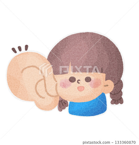 Illustrations for children with the message "Let's listen to a story" 133360870