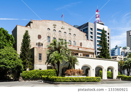 Architecture view of the Zhongshan Hall in Taipei, Taiwan. It is a historical building that was originally to the Taipei City Public Auditorium. 133360921