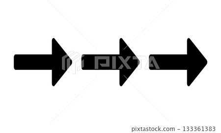 Illustration of three right-pointing arrows Illustration of three right-pointing arrows 133361383
