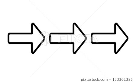 三個向右箭頭的示意圖 133361385