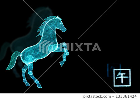 3D水晶藝術馬 133361424