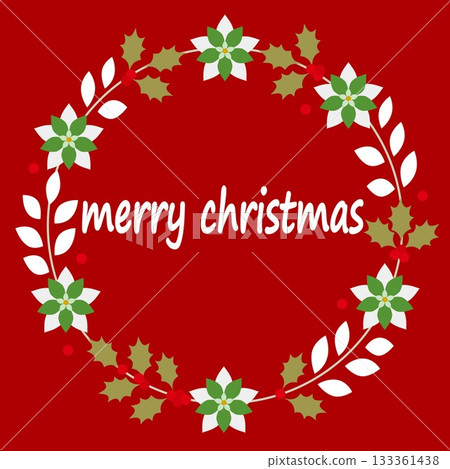 Merry Christmas Merry Christmas Christmas wreath 133361438