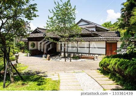 View of the Beitou Museum in Taipei, Taiwan (sometimes known as the Taiwan Folk Arts Museum). It was built during the Japanese colonial era. 133361439