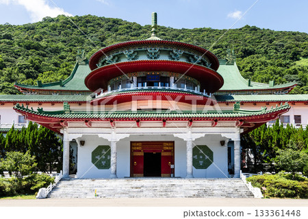 View of the Chung-Shan Building in Beitou of Taipei, Taiwan, is part of the Sun Yat-sen Memorial Hall complex, located in the Yangmingshan National Park. View of the Chung-Shan Building in Beitou of Taipei, Taiwan, is part of the Sun Yat-sen Memorial Hall complex, located in the Yangmingshan National Park. 133361448