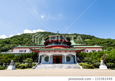 View of the Chung-Shan Building in Beitou of Taipei, Taiwan, is part of the Sun Yat-sen Memorial Hall complex, located in the Yangmingshan National Park. View of the Chung-Shan Building in Beitou of Taipei, Taiwan, is part of the Sun Yat-sen Memorial Hall complex, located in the Yangmingshan National Park. 133361449