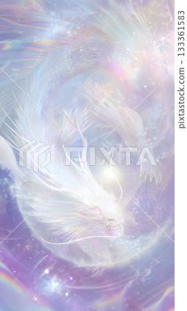 一條被光芒包裹的神秘白龍,以及一幅彩虹色的奇幻插畫 一條被光芒包裹的神秘白龍,以及一幅彩虹色的奇幻插畫 133361583