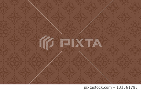 Yellow geometric pattern background (Asian ethnic decorative pattern) 133361783