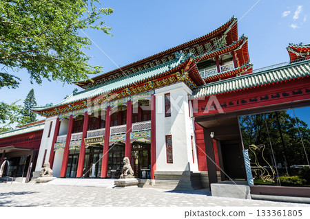View of the National Museum of History in Taipei, Taiwan. It's the Chinese palace-style building near the Taipei Botanical Garden. 133361805