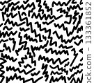 Abstract Black Zigzag Line Pattern on White Background with Modern Minimalist Graphic Style 133361852