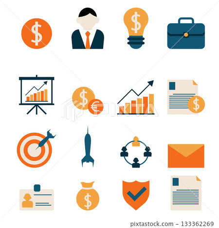 Business and Finance Icon Set Business and Finance Icon Set 133362269