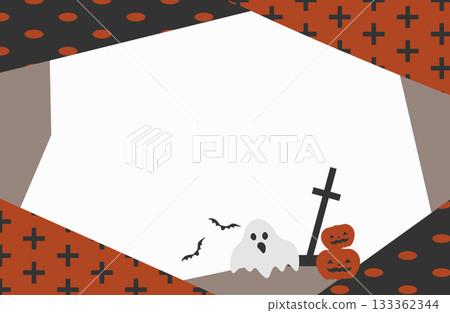 Orange Halloween frame Orange Halloween frame 133362344