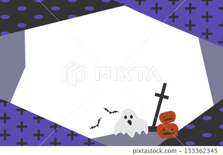 Purple Halloween Frame 133362345
