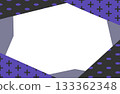 Purple geometric frame 133362348