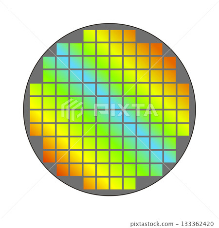 矽晶片反射彩虹色的示意圖 133362420