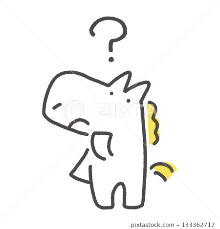 思考白馬角色問號問號擔憂 133362717