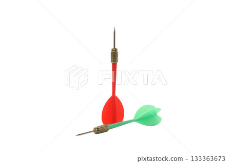 Red and green darts on plain background, isolated on white, PNG Red and green darts on plain background, isolated on white, PNG 133363673