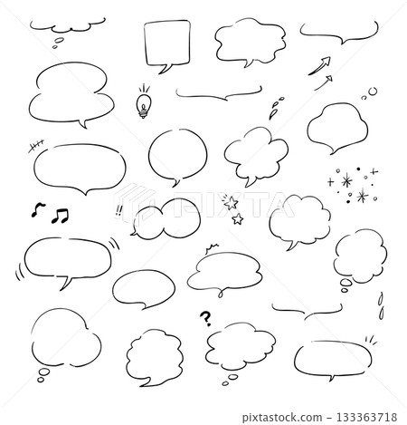 手繪對話框素材包 133363718