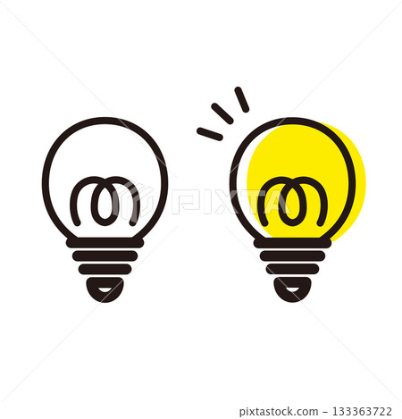 light bulb icon set 133363722