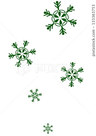 一幅簡單的綠色飄落雪花的插圖 一幅簡單的綠色飄落雪花的插圖 133363753