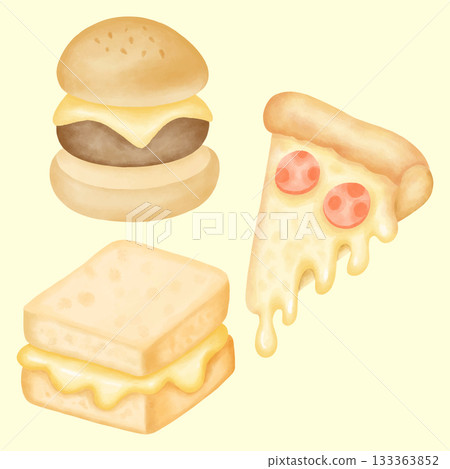 Cheese Lover cheese celebration watercolor design 133363852