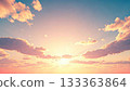 A fantastic sunset sky and soft clouds 133363864