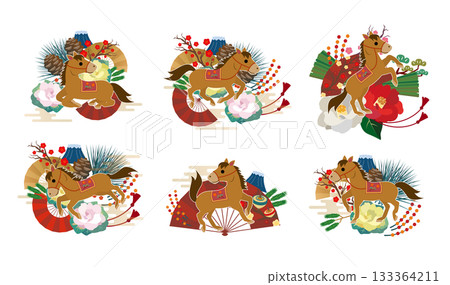 2026年馬年賀年卡 2026年馬年賀年卡 133364211