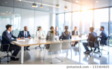 Business people group at a conference table meeting inside an airport office interior Business people group at a conference table meeting inside an airport office interior 133364605